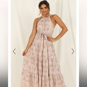 Showpo pink maxi dress